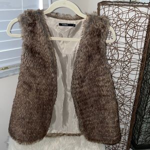Faux fur vest